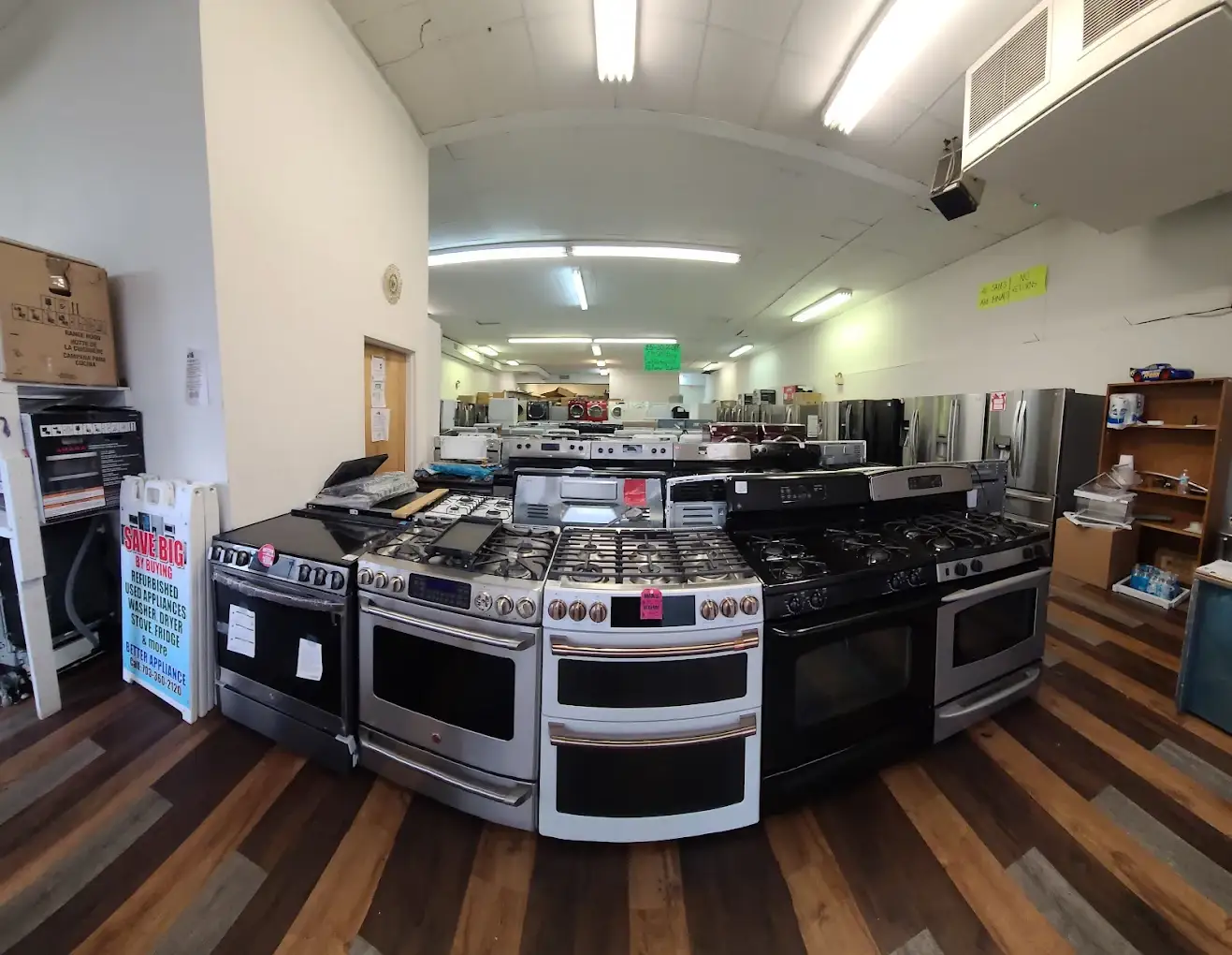 Better Appliance showroom interior with home appliances